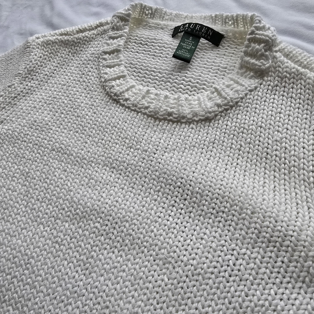 Lauren Ralph Lauren Cream Knit Sweater Women’s Small